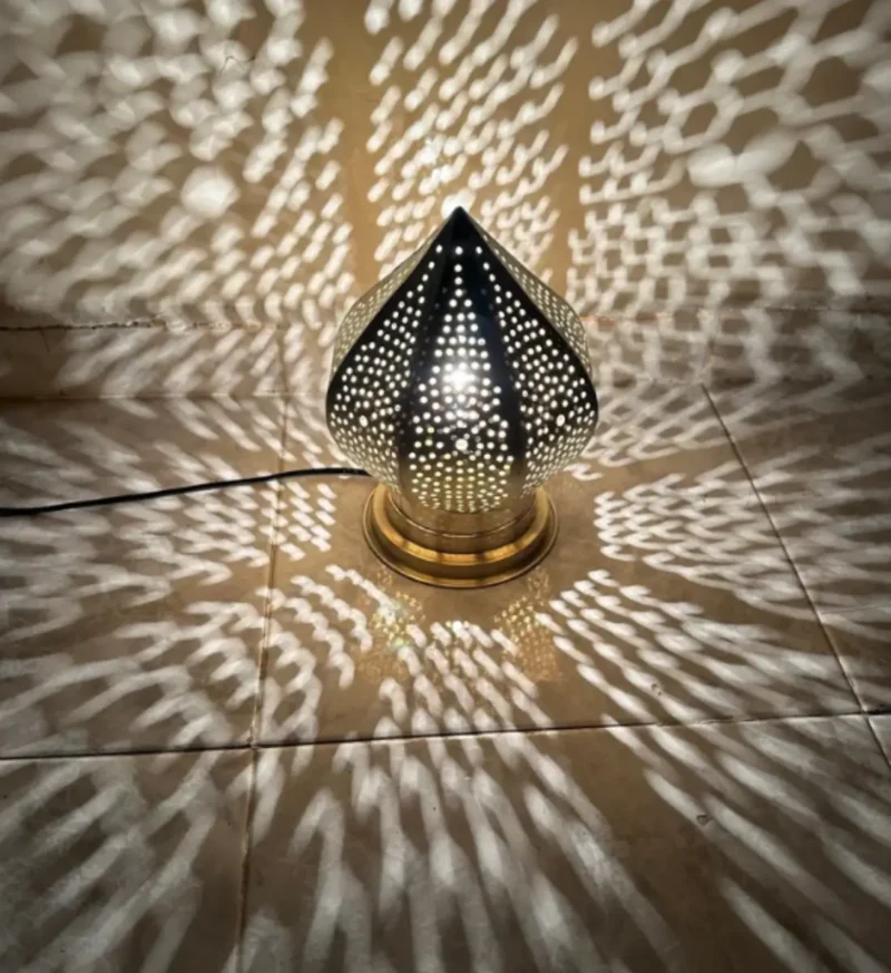 Moroccan brass table lamps Handcrafted brass lamps Moroccan table lighting Brass desk lamps Moroccan-style lamps Bohemian brass lamps Antique Moroccan lamps Decorative brass table lamps Artisan brass lamps Vintage Moroccan lighting Moroccan bedside lamps Intricate brass lamps Moroccan accent lighting Brass lantern table lamps Traditional Moroccan lamps