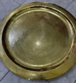 Moroccan brass tray Handcrafted brass tray Moroccan decor Brass serving tray Decorative brass tray Moroccan tea tray Bohemian style tray Engraved brass tray Vintage brass tray Brass coffee table tray Moroccan home accessories Brass platter Moroccan artisan tray Traditional brass tray Brass tray centerpiece