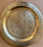 Moroccan brass tray Handcrafted brass tray Moroccan decor Brass serving tray Decorative brass tray Moroccan tea tray Bohemian style tray Engraved brass tray Vintage brass tray Brass coffee table tray Moroccan home accessories Brass platter Moroccan artisan tray Traditional brass tray Brass tray centerpiece