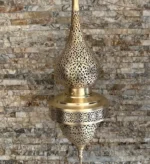 Stylish modern brass outdoor wall light for porches, gardens, and patios.